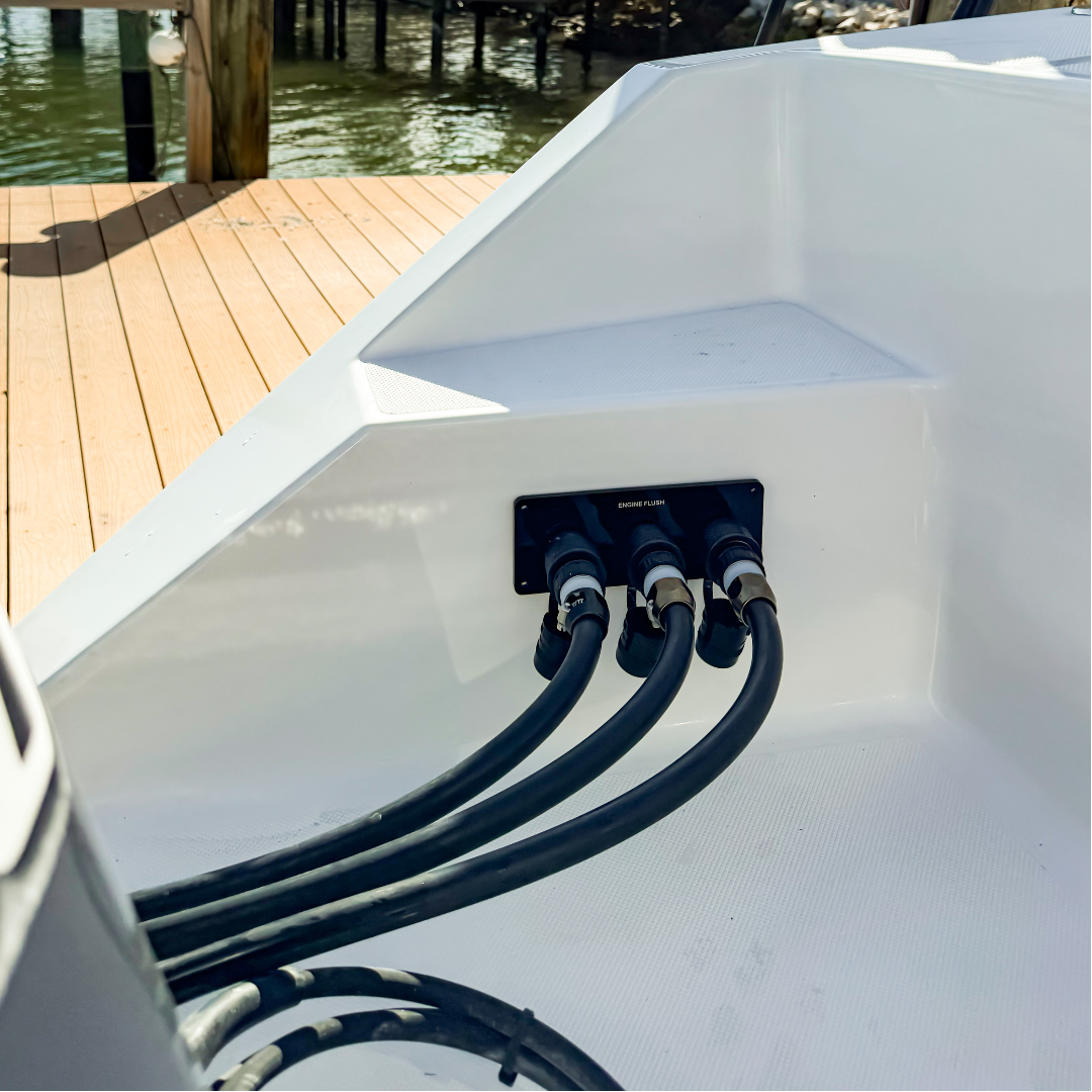 Flush Port Reroute - White Acrylic